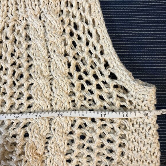 The Specialty House Open Knit Sweater Vest Womens L Silk Blend Cottagecore Boho - Picture 5 of 7